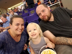 Ashley, Jonny and Samantha attended Phoenix Suns vs. Portland Trail Blazers - NBA - Home Opener! on Oct 18th 2017 via VetTix 