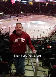 Brian attended Arizona Coyotes vs. Carolina Hurricanes - NHL - Military Appreciation Game! on Nov 4th 2017 via VetTix 