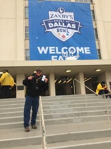 John Curtis attended 2017 Zaxby's Heart of Dallas Bowl - West Virginia Mountaineers vs. Utah Utes - NCAA Football on Dec 26th 2017 via VetTix 