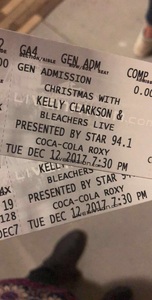 Star 94.1 Presents Christmas With Kelly Clarkson and Bleachers Live - Standing Room Next to Stage