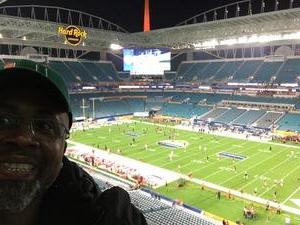 Vaughn attended 2017 Capital One Orange Bowl - Wisconsin Badgers vs. Miami Hurricanes - NCAA Football on Dec 30th 2017 via VetTix 