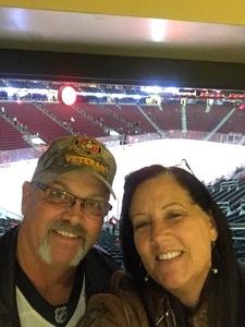 Eileen attended Arizona Coyotes vs. Tampa Bay Lightning - NHL on Dec 14th 2017 via VetTix 