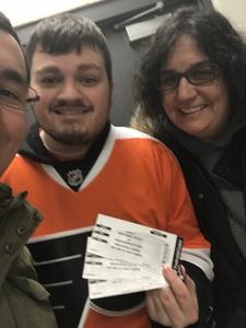 April attended New Jersey Devils vs. Philadelphia Flyers - NHL on Jan 13th 2018 via VetTix 