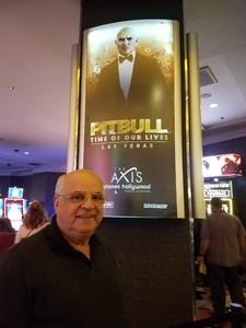Anthony attended Pitbull - Time of Our Lives on Jan 24th 2018 via VetTix 