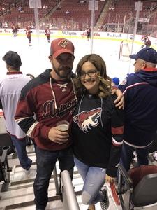 Anthony attended Arizona Coyotes vs. Dallas Stars - NHL on Feb 1st 2018 via VetTix 