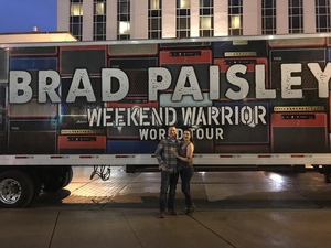 Ashley attended Brad Paisley - Weekend Warrior World Tour With Dustin Lynch, Chase Bryant and Lindsay Ell on Apr 6th 2018 via VetTix 