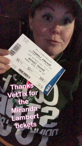 Ernest attended Miranda Lambert Livin Like Hippies Tour on Mar 17th 2018 via VetTix 