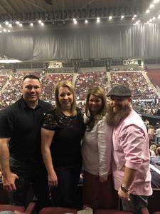 Monica attended Brad Paisley - Weekend Warrior World Tour With Dustin Lynch, Chase Bryant and Lindsay Ell on Apr 12th 2018 via VetTix 