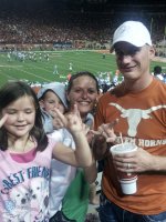  Texas vs. K-State football game with the family